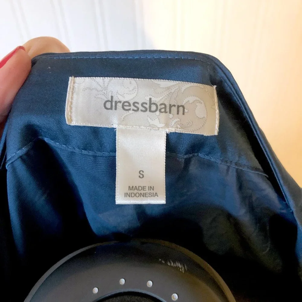 LAST CHANCE! Lovely, Silky Slate Blue Blouse, S - Picture 3 of 5